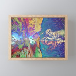 Psychedelic Mountain Range Framed Mini Art Print
