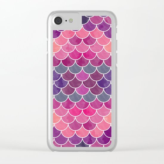 Watercolor Lovely Pattern VV Clear iPhone Case