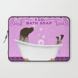 gsp dog bath tub clawfoot soap bubbles german shorthaired pointer wash Laptop Sleeve