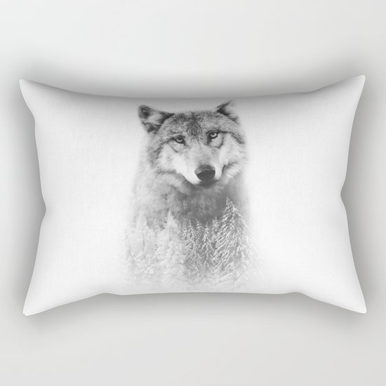 The Wolf and the Forest Rectangular Pillow
