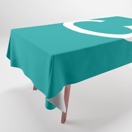 LETTER C (WHITE-TEAL) Tablecloth