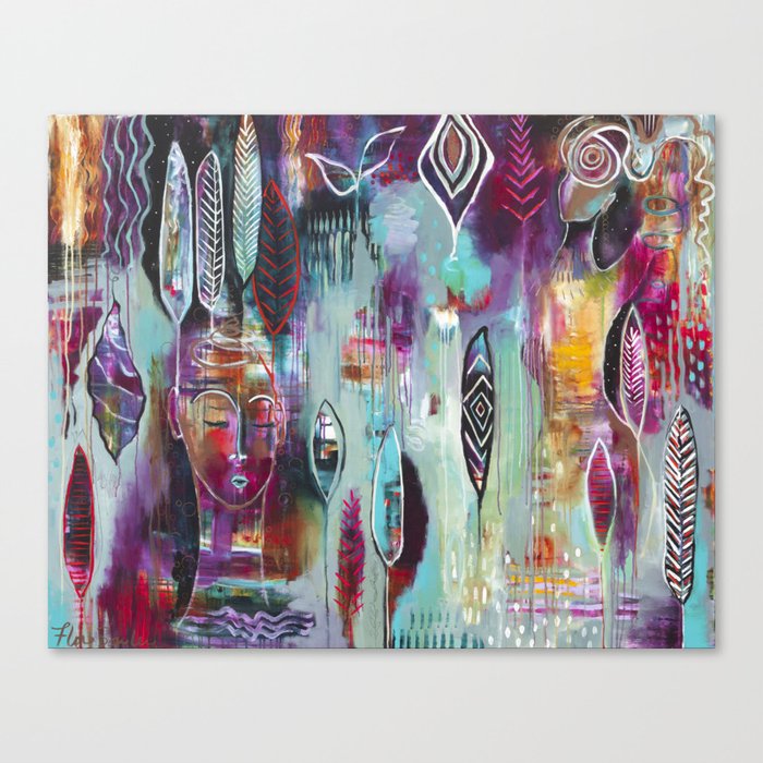 "Muse Dance" Original Painting by Flora Bowley Leinwanddruck "Muse Dance" Original Painting by Flora Bowley Leinwanddruck