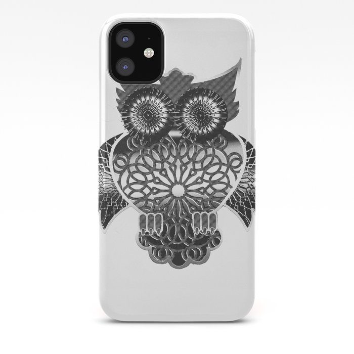 Ornament Eule Schwarz Weiss Iphone Case By Lessaksart