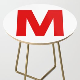 Letter M (Red & White) Side Table