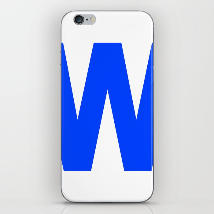 Letter W (Blue & White) iPhone Skin