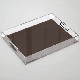 Dark Gray Brown Solid Color Pantone Demitasse 19-0712 TCX Shades of Black Hues Acrylic Tray