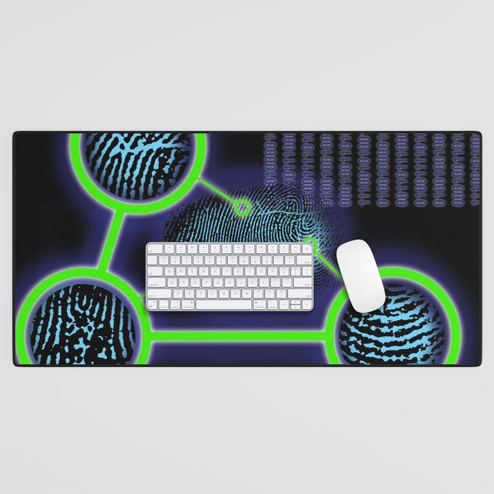 CSI Forensic Fingerprint Cool Science Illustration Desk Mat by