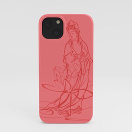 KWAN YIN WITH LOTUS FLOWER. GODDESS OF LOVE AND COMPASSION iPhone Case
