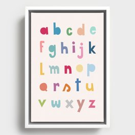ABC alphabet art Framed Canvas