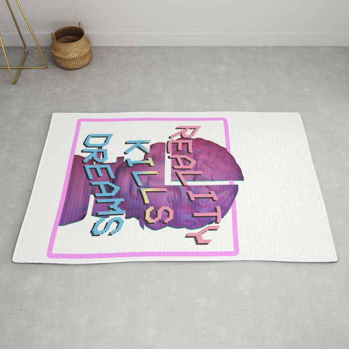 Vaporwave Dreams Design Reality Kills Dreams Vaporwave Meme Design Rug By Dc Designstudio Society6
