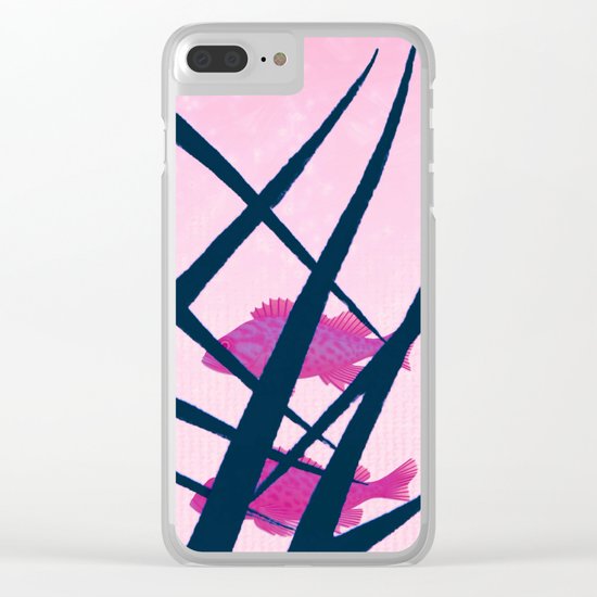 pink fish Clear iPhone Case