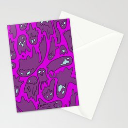 Purple Ghosties Stationery Card