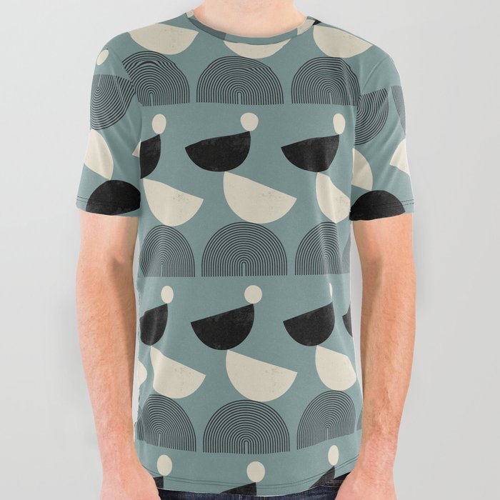 Abstraction_NEW_SUNLIGHT_GEOMETRIC_PLAYFUL_SHAPE_POP_ART_0104A All Over Graphic Tee