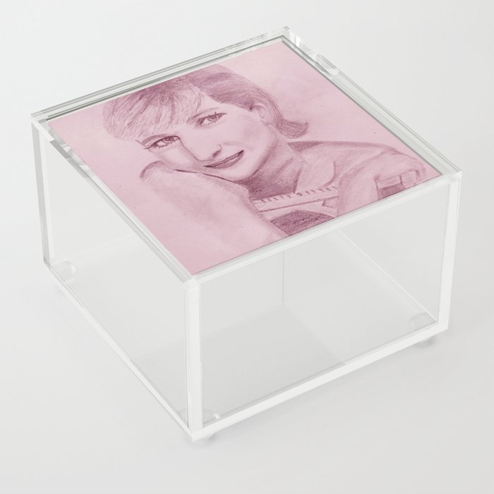 Woman in pink Acrylic Box