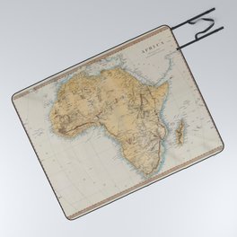 Vintage Africa Map (1830) Vintage African Continent Atlas Picnic Blanket