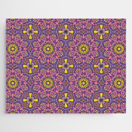 Purple Pink Persian Mosaic Jigsaw Puzzle