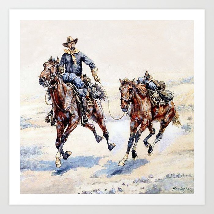The Empty Saddle Western Art by Frederic Remington Art Print