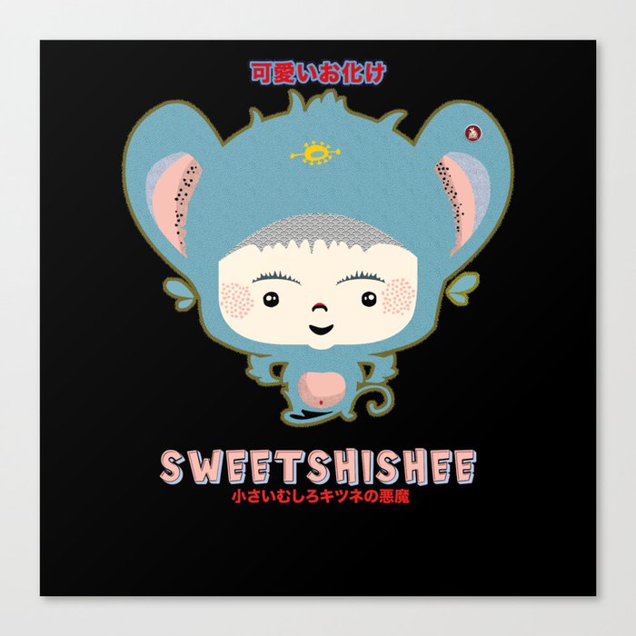 Sweetshishee, Cute Monster, Japan, Yōkai Canvas Print