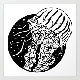 Flower Jellyfish Art Print