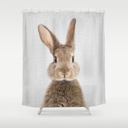 Spring Easter Cute Rabbit Colorful Eggs Shower Curtain Bathroom Accessory Sets 