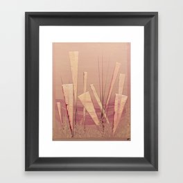 Peachy ~ 'Reeds of Change' Collection by Clare Boggs Framed Art Print