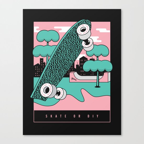 Skate or DIY Dark Roast Canvas Print