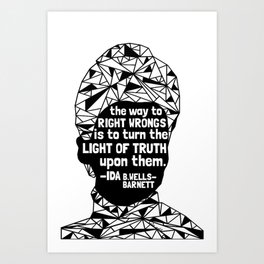 Ida B. Wells-Barnett - Black Lives Matter - Series - Black Voices Art Print