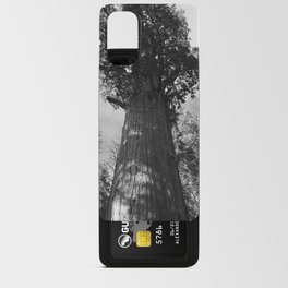 Giant Redwood, Sequoia tree grove; Redwood Forest, California Pacific Coast black and white photograph, photography, photographs Android Card Case
