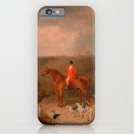 Hunting With Dogs and Horse Famous Oil Painting iPhone Case | Painting, Oil, Realism 