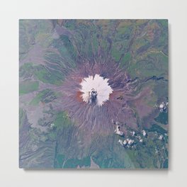 Cotopaxi Volcano Space View Metal Print