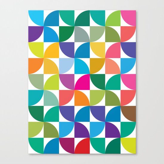 Geometrical work - Colours rotation Canvas Print
