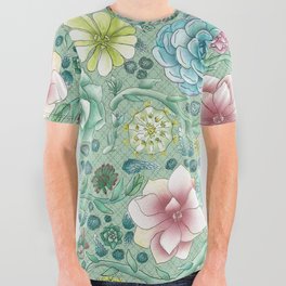 Succulent Pattern All Over Graphic Tee