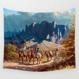 “Superstition Trail” by Western Painting Wall Tapestry