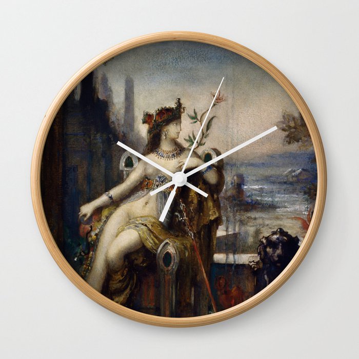 Bohemian princess vintage painting  - Gustave Moreau Wall Clock