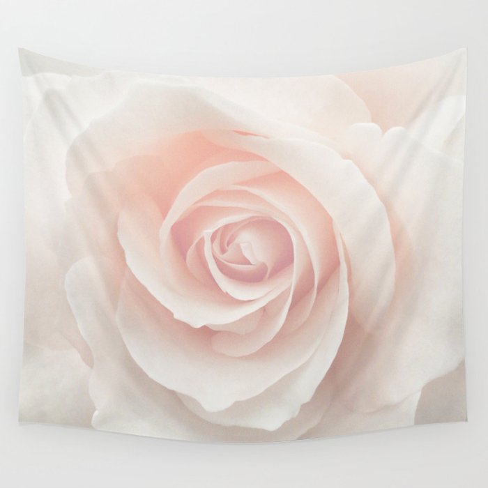 Blush Pink Rose Wall Tapestry by Wildhood Society6