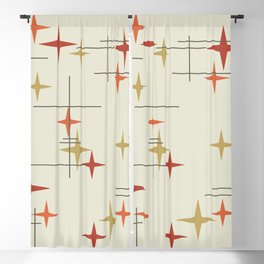 Mid Century Modern Stars Blackout Curtain