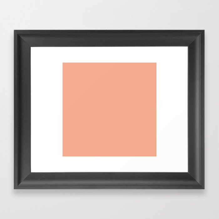 Peach Color Framed Art Print