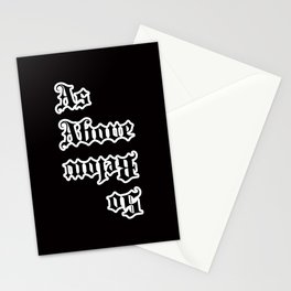 As Above So Below Stationery Cards