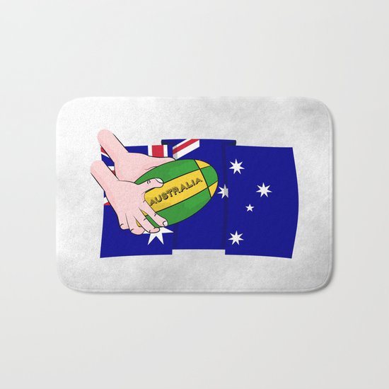 Australia Rugby Ball Bath Mat