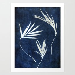 Tropical palm leaves Art Print