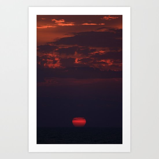 Dusk on the Atlantic Ocean Art Print