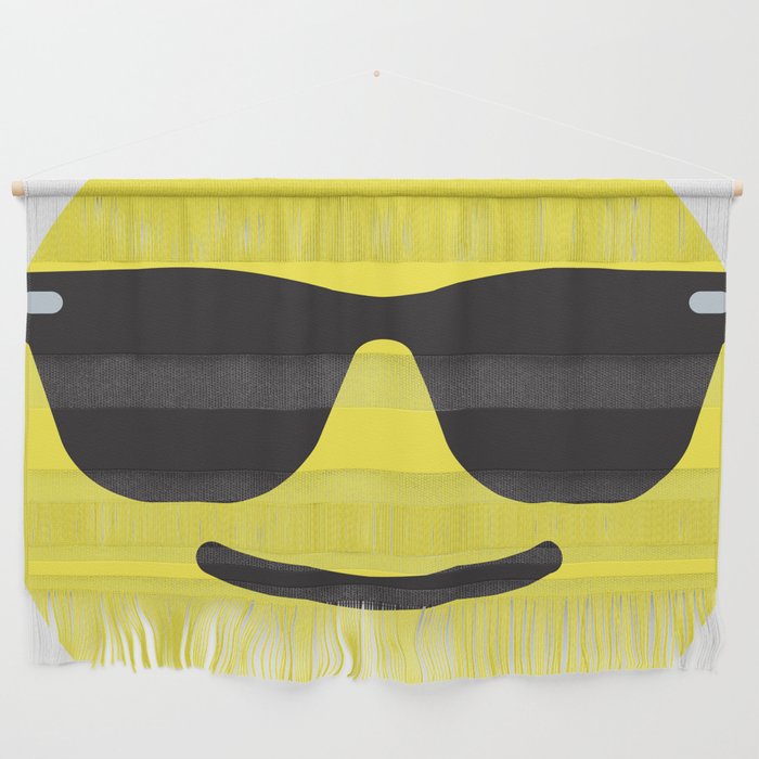Smiling Sunglasses Face Emoji Wall Hanging