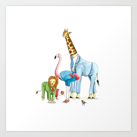 At the office Art Print