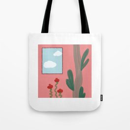 Window Plants Sky Tote Bag