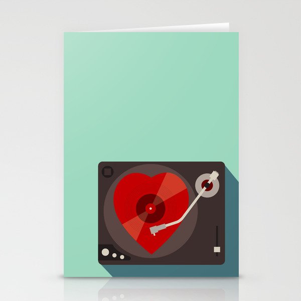 Love Record Stationery Cards