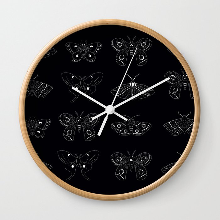 Moths Wall Clock