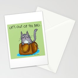 Cat's out of the bag... Bogan Stationery Card