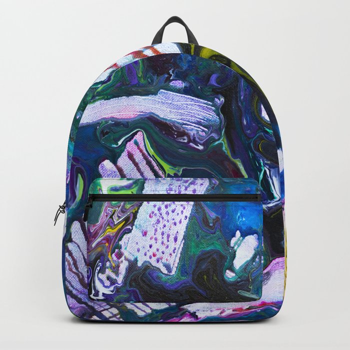 Colorful Abstract Pour Backpack