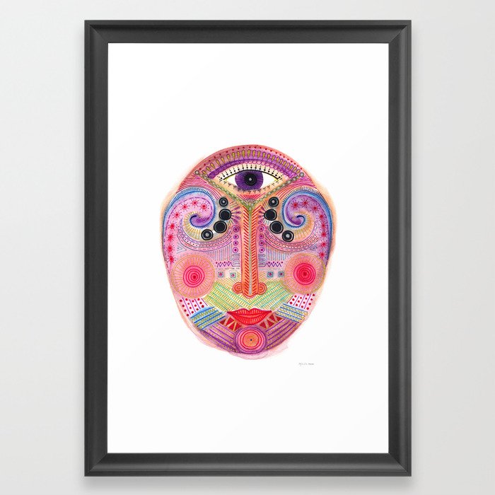 the all seing tranquility mask Framed Art Print