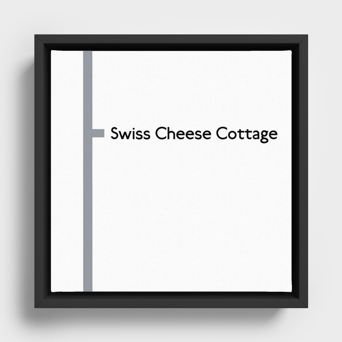 Swiss Cheese Cottage station Framed Canvas